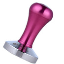 Stainless Steel Flat Base Aluminum Coffee Tamper Coffee Bean Handle Press Tool Coffee Maker Accessory Rose Red