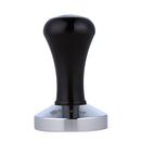 Stainless Steel Flat Base Aluminum Coffee Tamper Coffee Bean Handle Press Tool Coffee Maker Accessory Black