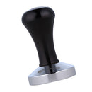 Stainless Steel Flat Base Aluminum Coffee Tamper Coffee Bean Handle Press Tool Coffee Maker Accessory Black