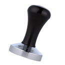Stainless Steel Flat Base Aluminum Coffee Tamper Coffee Bean Handle Press Tool Coffee Maker Accessory Black