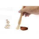 Coffee Grinder Cleaning Brush, Heavy Wood Handle & Natural Bristles Wood Dusting Espresso brush Accessories for Bean Grain Coffee Tool Barista 7.09inch
