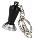 Stainless Steel Convenient Grip Press Coffee Tamper Keyring Keychain Coffee Makers Lovers Gift Accessory Black