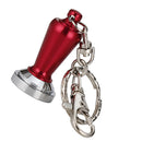 Stainless Steel Convenient Grip Press Coffee Tamper Keyring Keychain Coffee Makers Lovers Gift Accessory Red