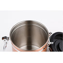 1.5L Capacity Stainless Steel Coffee Tea Canister Jar Box Sugar Storage Pot Seal Can for Home Hotel Office Use Gold