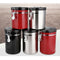 1.5L Capacity Stainless Steel Coffee Tea Canister Jar Box Sugar Storage Pot Seal Can for Home Hotel Office Use Black