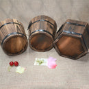 Durable Wooden Bucket Pot Flower Planter Barrel Home Patio Garden Outdoor Balcony Office Bar Cafe Decor Supplies