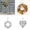 Iron Wire Wreath Frame Succulent Pot Metal Hanging Planter Plant Holder