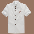Comfortable Durable Washable Comfort Fabric Kitchen Chef Clothing Cook Uniform Short Sleeves Shirt XXL