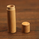Portable Travel Natural Handmade Bamboo Tea Leaves Storage Holder Container Incense Spice Snacks Holder Canister 19x2.5cm