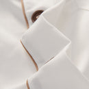 Men Fashionable Hotel Restaurant Kitchen Chef Uniform Wear Clothing Jacket Coat Long Sleeves White Size XL