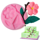 3D Peach Blossom Flower Shape Cake Mold Baking Mould Decorating Chocolate Pies Soap Mat