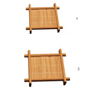 Pack of 6PCS Bamboo Tea Coffee Cup Mat Mug Bowl Coaster Furniture Spill Drip Protection Coaster 9x9cm
