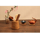 Handmade Rattan Pen Pencil Holder Organizer Tea Accessories Storage 10cm