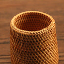 Handmade Rattan Pen Pencil Holder Organizer Tea Accessories Storage 10cm