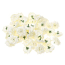 Artificial Stapelia Silk Flower Heads Wedding Party DIY Scrapbooking Hat Craft Projects Decor Pack of 50PCS Ivory