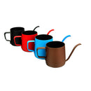 Durable Easy Use Clean Stainless Steel Pour Over Drip Kettle Narrow Spout Coffee Tea Milk Pot 250ml Red