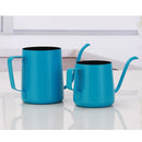 Durable Easy Use Clean Stainless Steel Pour Over Drip Kettle Narrow Spout Coffee Tea Milk Pot 250ml Blue
