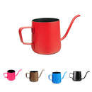 Durable Easy Use Clean Stainless Steel Pour Over Drip Kettle Narrow Spout Coffee Tea Milk Pot 350ml Red