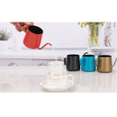 Durable Easy Use Clean Stainless Steel Pour Over Drip Kettle Narrow Spout Coffee Tea Milk Pot 350ml Red