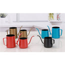 Durable Easy Use Clean Stainless Steel Pour Over Drip Kettle Narrow Spout Coffee Tea Milk Pot 350ml Red