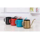 Durable Easy Use Clean Stainless Steel Pour Over Drip Kettle Narrow Spout Coffee Tea Milk Pot 350ml Red