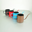 Durable Easy Use Clean Stainless Steel Pour Over Drip Kettle Narrow Spout Coffee Tea Milk Pot 350ml Red