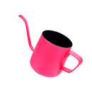 Durable Easy Use Clean Stainless Steel Pour Over Drip Kettle Narrow Spout Coffee Tea Milk Pot 350ml Rose Red