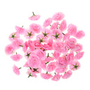 Artificial Carnation Silk Flower Heads Garden Wedding Party DIY Scrapbooking Hat Craft Projects Decor Pack of 50PCS Pink