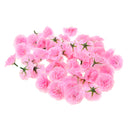 Artificial Carnation Silk Flower Heads Garden Wedding Party DIY Scrapbooking Hat Craft Projects Decor Pack of 50PCS Pink
