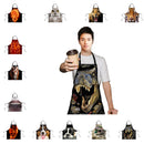 Women Men Fashionable Animal Cooking Craft Bar Adjustable Neck Strap Apron Waiter Chefs Kitchen Bib Tiger Design