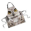 Women Men Fashionable Animal Cooking Craft Bar Adjustable Neck Strap Apron Waiter Chefs Kitchen Bib Owl Print Design