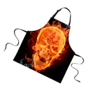Women Men Fashionable Animal Cooking Craft Bar Adjustable Neck Strap Apron Waiter Chefs Kitchen Bib Skull Print Design