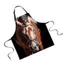 Women Men Fashionable Animal Cooking Craft Bar Adjustable Neck Strap Apron Waiter Chefs Kitchen Bib Horse Print Design