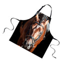 Women Men Fashionable Animal Cooking Craft Bar Adjustable Neck Strap Apron Waiter Chefs Kitchen Bib Horse Print Design