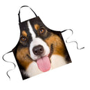 Women Men Fashionable Animal Cooking Craft Bar Adjustable Neck Strap Apron Waiter Chefs Kitchen Bib Dog Print Design