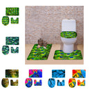Set of 3PCS Safe Non-slip Flannel Home Use Toilet Covers Mat Bath Shower Soft Pad Rug Set 1