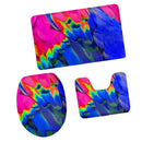 Set of 3PCS Safe Non-slip Flannel Home Use Toilet Covers Mat Bath Shower Soft Pad Rug Set 4