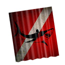 Durable Extra Long Fabric Bath Shower Curtain With 12 Hooks Home Bathroom Shower Room Decor Use Shark Pattern Design
