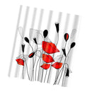 Home Bathroom Shower Room Decor Charms Colorful Fabric Bath Shower Curtain With Hooks Ring 1