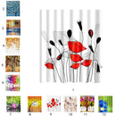 Home Bathroom Shower Room Decor Charms Colorful Fabric Bath Shower Curtain With Hooks Ring 1
