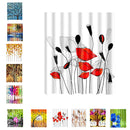 Home Bathroom Shower Room Decor Charms Colorful Fabric Bath Shower Curtain With Hooks Ring 1