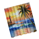 Home Bathroom Shower Room Decor Charms Colorful Fabric Bath Shower Curtain With Hooks Ring 3