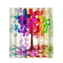 Home Bathroom Shower Room Decor Charms Colorful Fabric Bath Shower Curtain With Hooks Ring 6