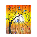 Home Bathroom Shower Room Decor Charms Colorful Fabric Bath Shower Curtain With Hooks Ring 8