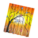 Home Bathroom Shower Room Decor Charms Colorful Fabric Bath Shower Curtain With Hooks Ring 8
