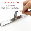 Durable 32 Blade Feeler Gauge Set Imperial Metric Measure 0.02-1.0mm