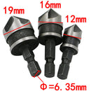 3 Pieces Hex Flutes Countersink Drill Bit for Wood Metal Quick Change Set