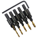 5 piece/Set High Speed Steel Countersink Drill Bit Set Woodworking Drilling Screw Different Size