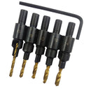 5 piece/Set High Speed Steel Countersink Drill Bit Set Woodworking Drilling Screw Different Size