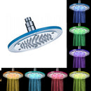 8'' Round Acrylic Rain Shower Head Rainfall Bathroom Top Sprayer 3 LED Lights